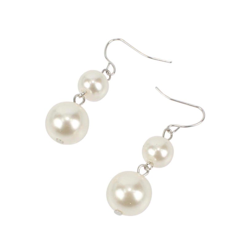 KOSMOS-LI Multi Layer Pearl Strand Necklace Bracelet And Earring Faux Ivory Pearl Women Jewelry Set Stocking Stuffers - Image 5